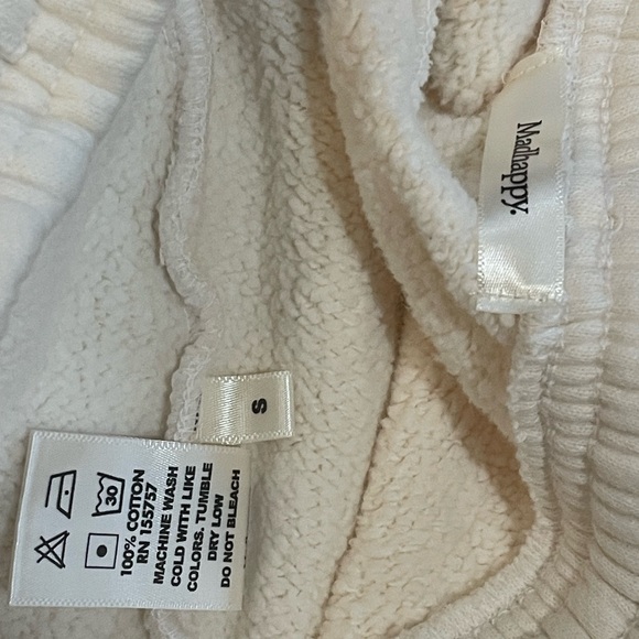 Madhappy Extra Large XL Beige French Terry Embroidered Logo Printed yellow blue - Picture 4 of 13